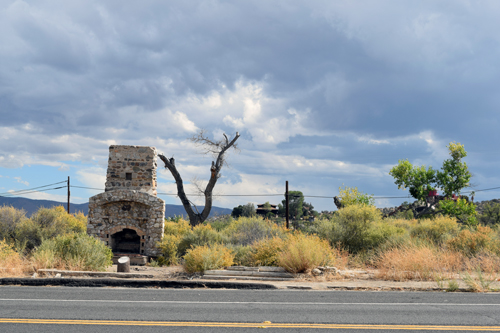 Fireplace of old Jacumba Hotel still stands after 1983 fire