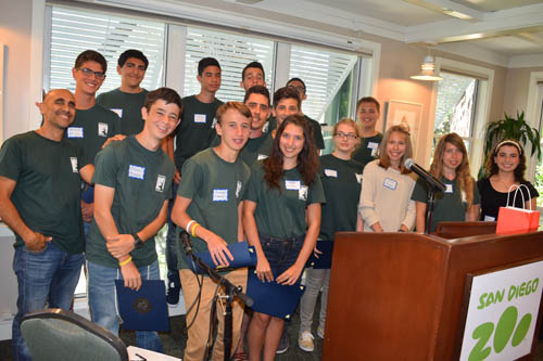 American and Israeli exchange program participants at San Diego Zoo luncheon, August 9, 2016